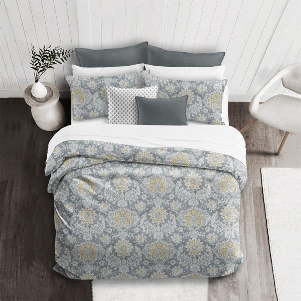 The Tailor's Bed Barley/Gray Indali Coverlet / Bedspread Set Wayfair